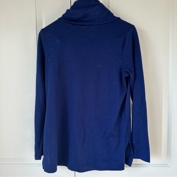 Van Heusen Size M Turtleneck Dark Blue Long Sleeve Sweater - Picture 3 of 5